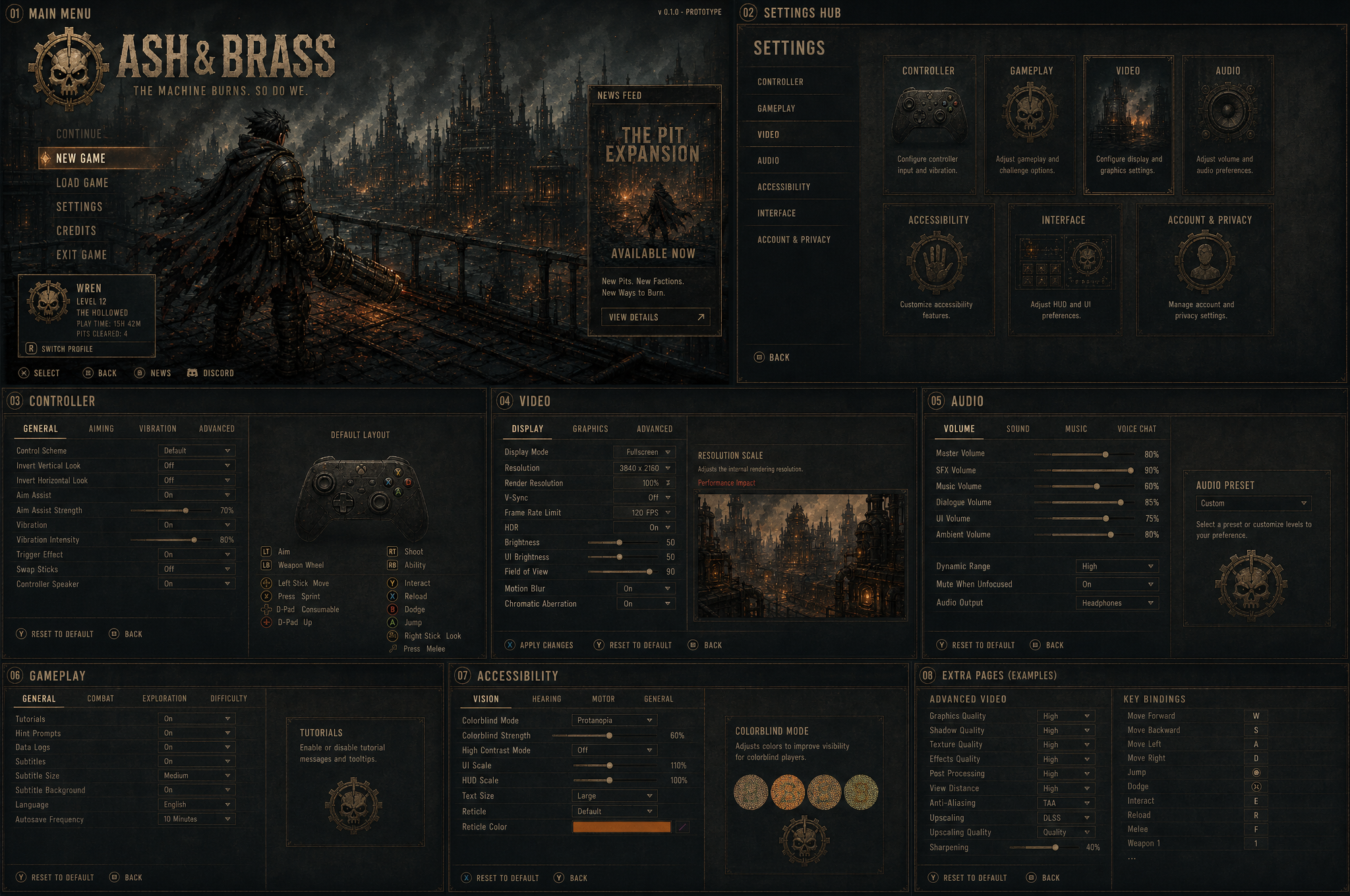 Audio settings mockup